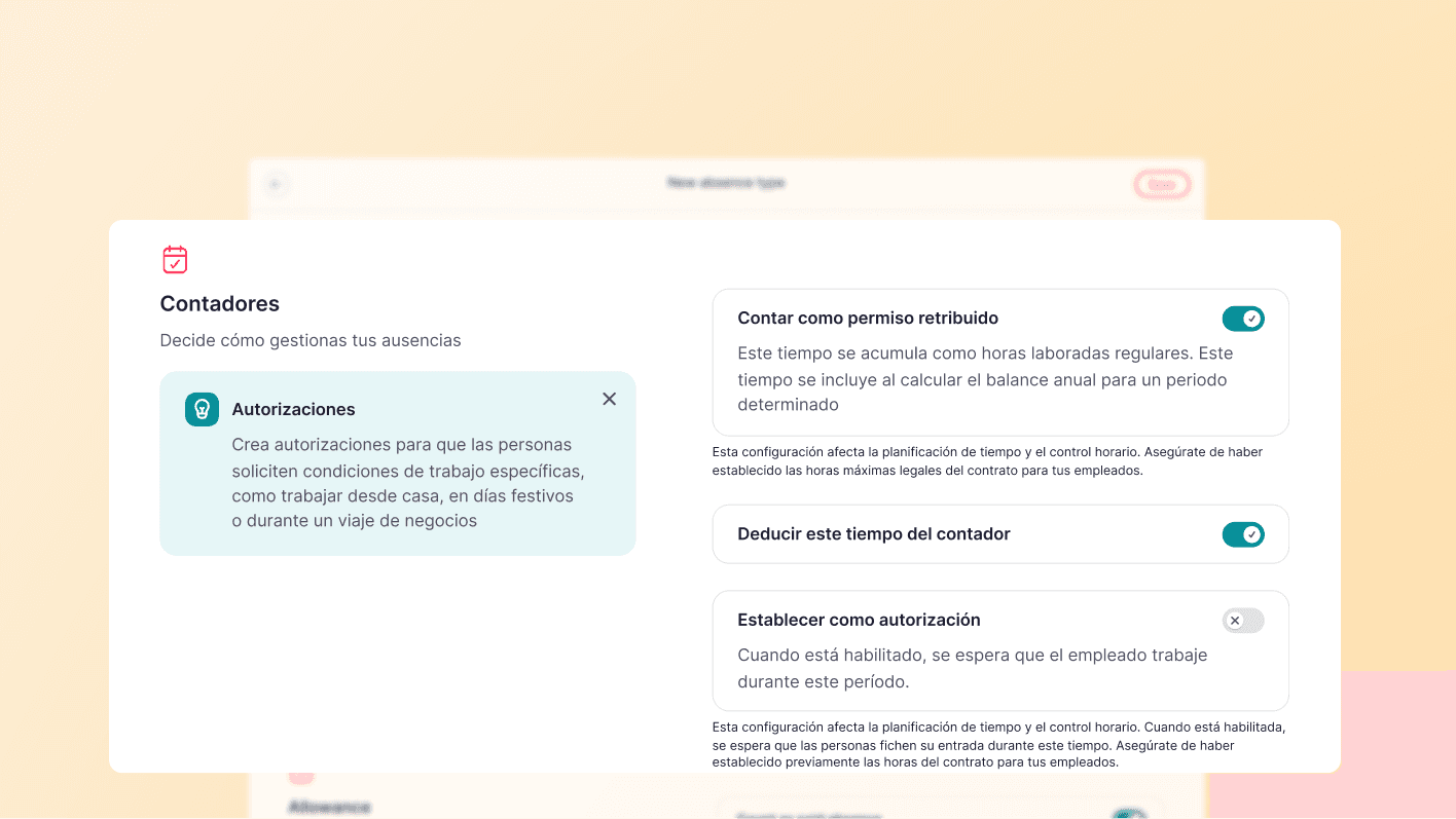 Permisos retribuidos en la configuración de ausencias