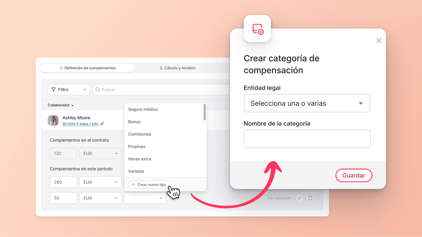 Creación de tipos de compensación de manera sencilla