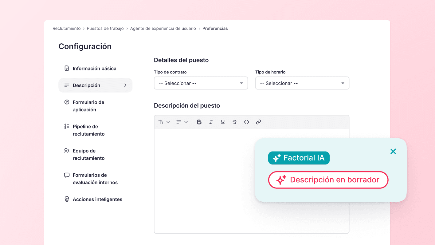 Mejora las ofertas de trabajo con nuevas configuraciones