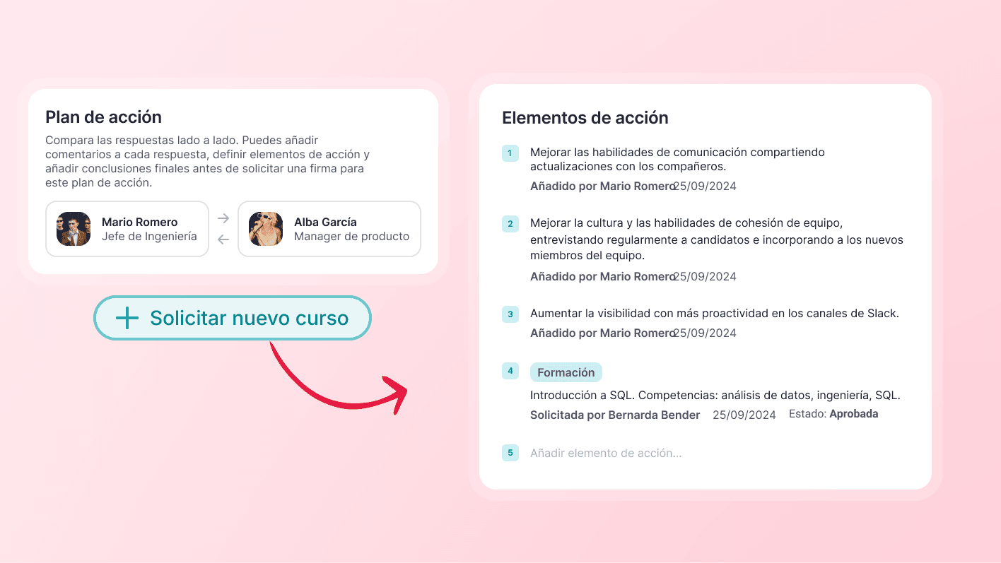 Evaluaciones de desempeño más inteligentes con la integración de formaciones