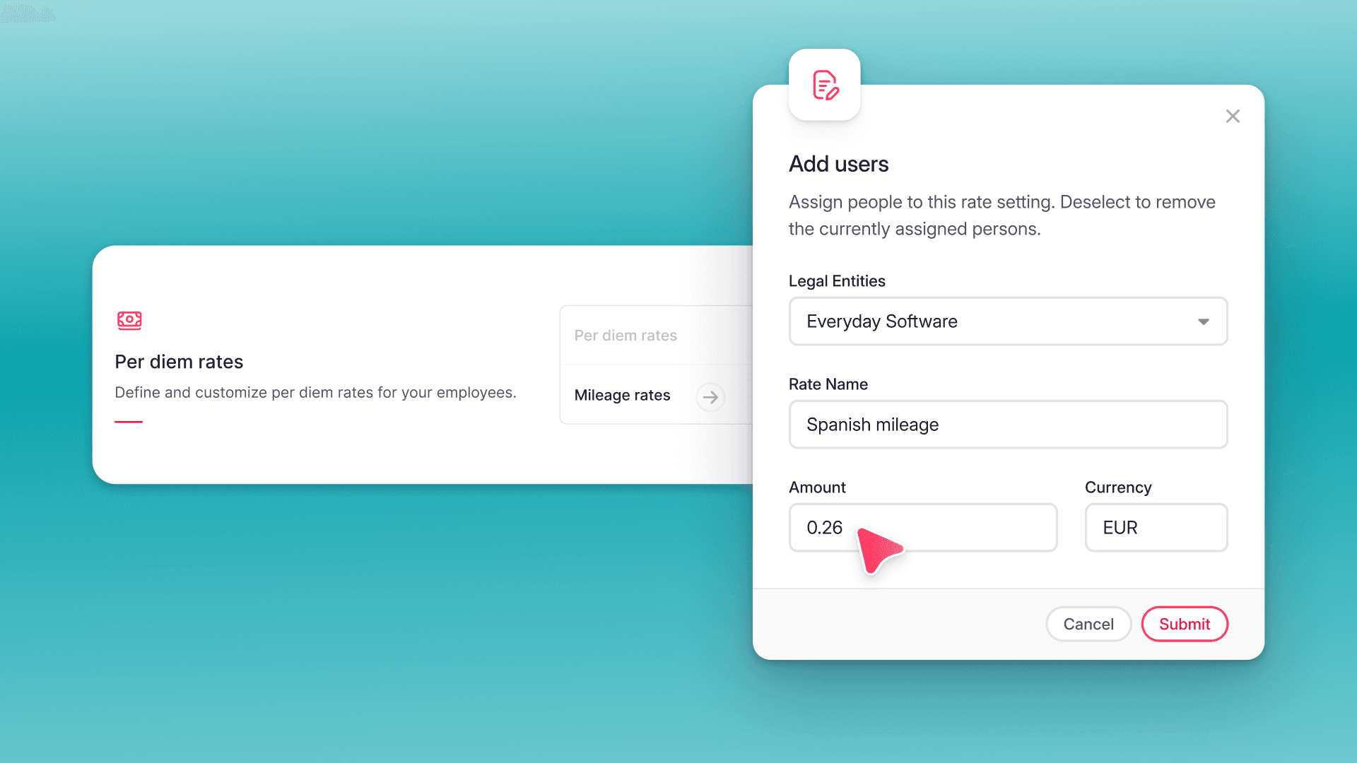 Configura y gestiona las tarifas de kilometraje