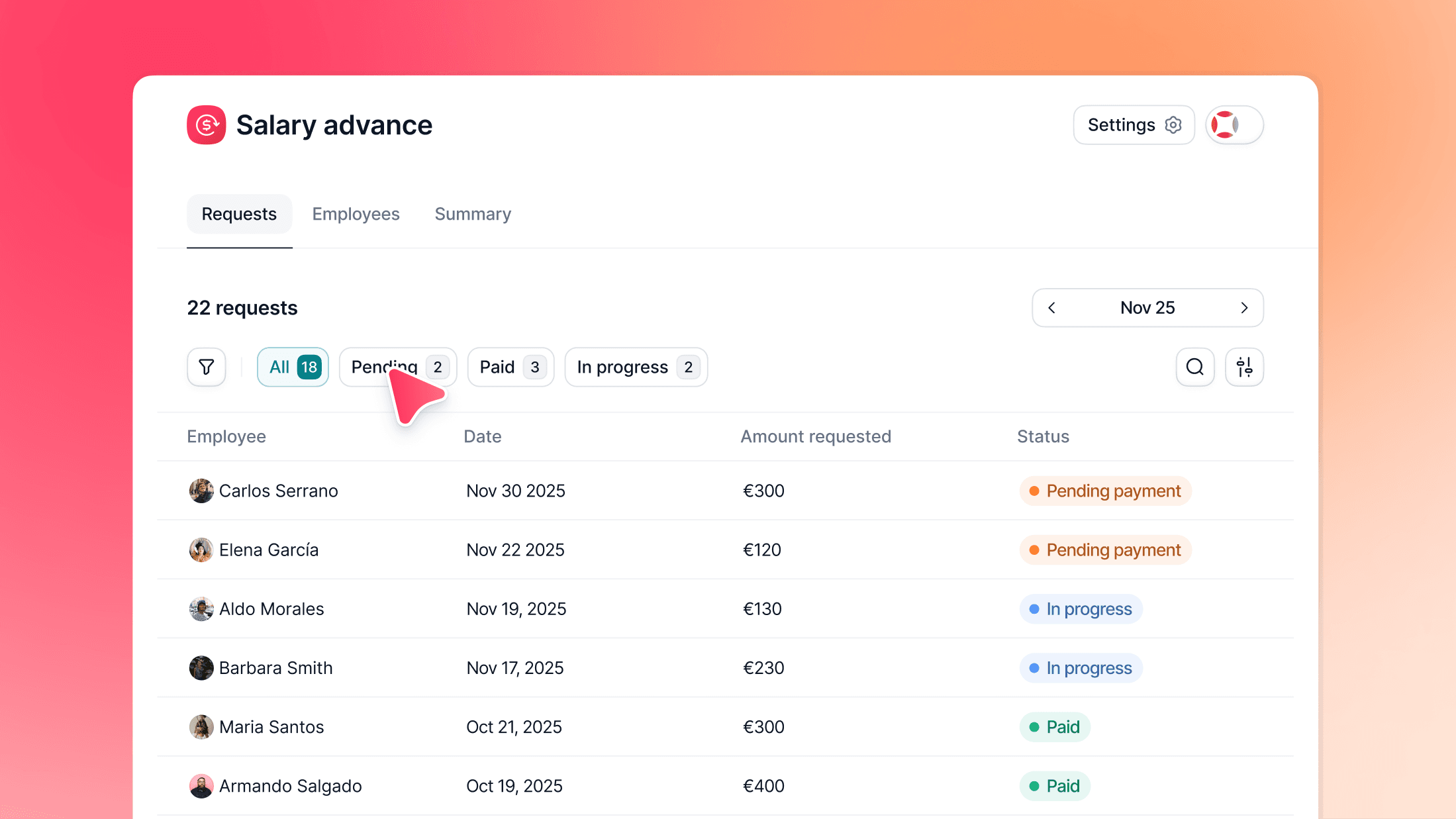 Despídete de las solicitudes de anticipos salariales por email
