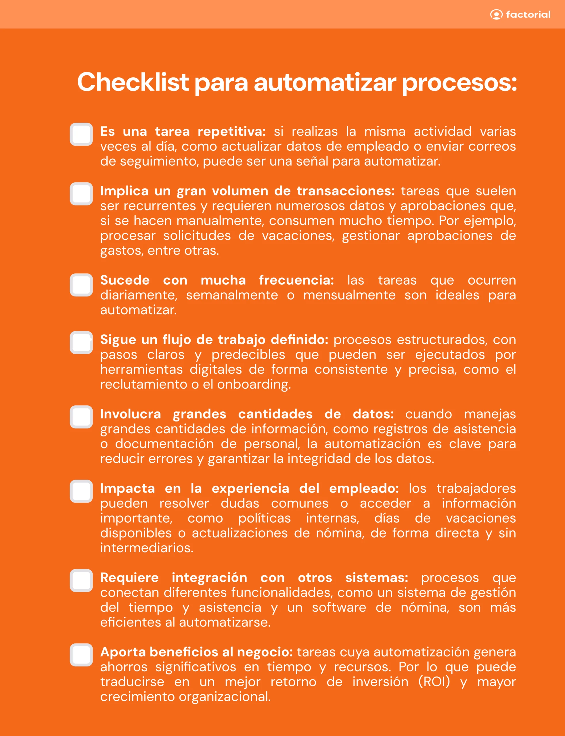 Checklist para automatizar procesos
